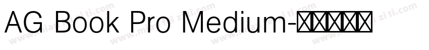 AG Book Pro Medium字体转换